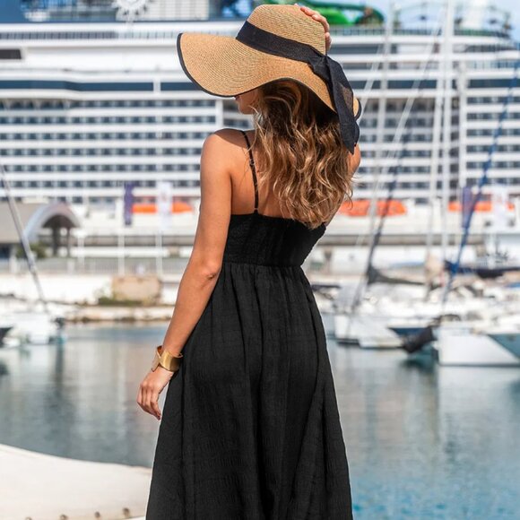 Cupshe Eclipse Chic Black Maxi Dress - S - Picture 3 of 6